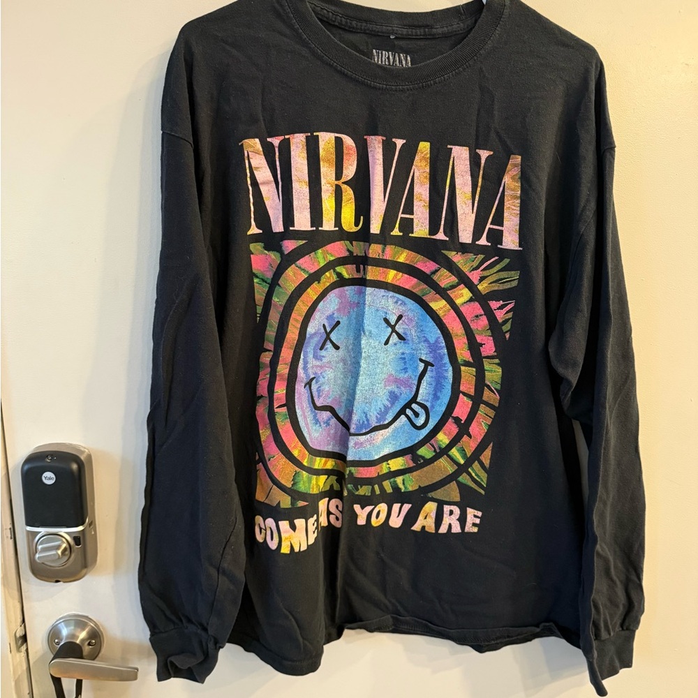 Nirvana Black Long Sleeve Shirt
